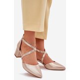Sergio Leone Heels Made Of Eco Leather Gold SK830 | Shoptok.si