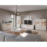 Modern Living Vitrina Lightning, Barva Hrasta, Kašmir, Osvetlitev | Shoptok.si