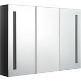 Maison Chic LED Kopalniška omarica - Kopalniški kabinet z ogledalom 89x14x62 cm sijoče črna, (21794494) Cene