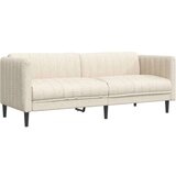 vidaXL Sedežna garnitura 3-delna krem blago, (21113687) | Shoptok.si