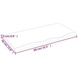 Stolna ploča tamnosiva 80x40x2 cm obrađena masivna hrastovina | shoptok.hr