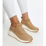 Gemre Brown wedge sneakers with rhinestones Ashleey | Shoptok.si