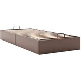 vidaXL Okvir kreveta bez madraca smeđi 100x200 cm umjetne kože | shoptok.hr