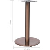 Zlatna noga za bistro stol Ø45x72 cm nehrđajući čelik | shoptok.hr