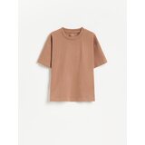 Reserved Pamučna majica - tamnosmeđe | shoptok.hr