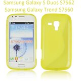 Gumijasti / gel etui S-Line za Samsung Galaxy S Duos S7562 / Samsung Galaxy Trend S7560 - rumeni Cene