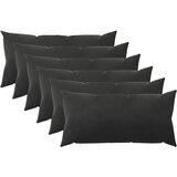  Presvlaka za jastuk 6 pcs HEERLEN Crna 40 x 70 cm Baršun | shoptok.hr