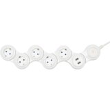 Home Podaljšek, nastavljiv, 5 vtičnic, 1.5 mm²,1.4 met, USB - NVH 05K / USB | Shoptok.si