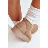 Boto Women's Suede Snow Boots On Platform Beige Nereviana | ePonuda.com