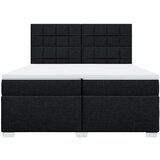  Krevet s oprugama i madracem crni 200x200 cm od tkanine | shoptok.hr