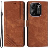 INORCO Za Tecno Spark Go 2023 4G/Pop 7 Pro 4G/Smart 7 4G X6515 usnjena torbica za telefon na dotik kože, črte denarnice, vtisnjen pokrov stojala, (22037070) Cene