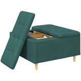  Shranjevalna tabureta Temno zelena 80 x 80 x 45 cm blago, (5000208385) | Shoptok.si
