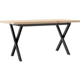 Maison Chic Klubska mizica - kavna mizica - Nizka mizica X okvir 90x40x45,5 cm trdna borovina lito železo, (21752369) | Shoptok.si
