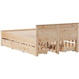  Okvir kreveta bez madraca 135 x 190 cm od masivne borovine | shoptok.hr