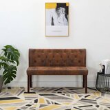 vidaXL Klupa od umjetne brušene kože 120 cm smeđa | shoptok.hr