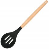 springos set silikonskog kuhinjskog pribora 12 kom. s posudom, crni | shoptok.hr