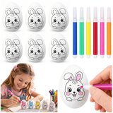  Easter Styrofoam Eggs For Painting Markers Rabbit Pattern D 6pcs | Shoptok.si