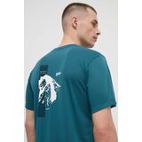 Jack Wolfskin Sportska majica kratkih rukava Vonnan boja: zelena, s tiskom | shoptok.hr
