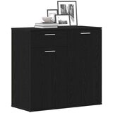  Komoda crni hrast 80x36x75 cm Inženirsko drvo | shoptok.hr