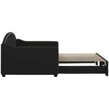  Dnevni krevet na razvlačenje crni 90 x 190 cm od tkanine | shoptok.hr