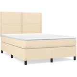  s oprugama i madracem krem 140 x 190 cm od tkanine | shoptok.hr
