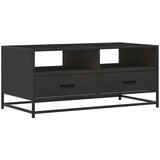 vidaXL Klubska mizica črna 100x50x45 cm inženirski les in kovina | Shoptok.si