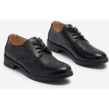 Resti Openwork black women's eco leather half shoes Azedvo- Footwear | Shoptok.si