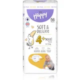Baby Happy Soft&Delicate Size 4+ Maxi Plus plenice za enkratno uporabo 9-15 kg 56 kos