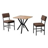 Hanah home Set Trpezarijski sto i 2 stolice Dubai Brown Walnut | Eponuda.com