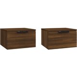 Furnova Stenska nočna omarica 2 kosa rjavi hrast 34x30x20 cm, (21927056) | Shoptok.si