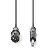 Nedis COTH15100GY50, Balansirani audio kabl, XLR 3-pinski muški, 6,35 mm muški, Niklovani, 5,00 m, PVC Cene