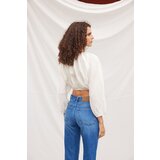 VATKALI Tie-Up Linen Blouse Ecru | Shoptok.si