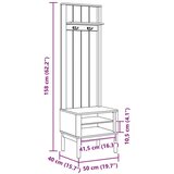 Ormar za hodnik s policom FLORO Vosak smeđa 50 x 40 x 158 cm | shoptok.hr
