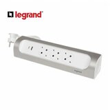 Legrand 694502 blok multifunkcionalni ugaoni 3X2P+E 1XUSB-A 1XUSB-C 1M (bela/alu) | ePonuda.com