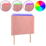 Maison Chic led posteljno vzglavje - vzglavna omarica - nočna omarica roza 83x16x118/128 cm žamet, (21707229) Cene