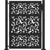  Vrtna vrata crna 100x125 cm dizajn s čeličnim krilom | shoptok.hr