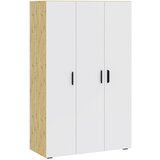 CARRYHOME OMARA S KLASIČNIMI VRATI, bela, hrast artisan | Shoptok.si