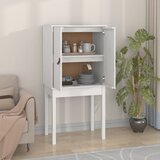 vidaXL Visoka omara bela 60x40x120 cm trdna borovina Cene