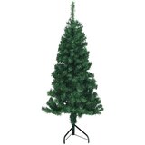 vidaXL Kotično umetno božično drevo Zelena 120 cm PVC in kovina | Shoptok.si