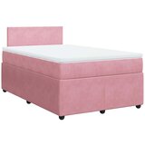  Krevet s oprugama i madracem ružičasti 120 x 190 cm baršunasti | shoptok.hr