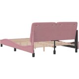 vidaXL Posteljni okvir z vzglavjem roza 120x200 cm žamet | Shoptok.si