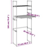  Polica za perilicu rublja 77 x 52 x 192 cm aluminijska | shoptok.hr