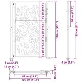  Vrtna vrata 105x155 cm otporni čelični valoviti dizajn | shoptok.hr