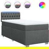 Maison Chic Box spring postelja - Vzmetna postelja z vzmetnico temno siva 100x200 cm blago SL10259, (21902381) | Shoptok.si