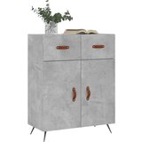 vidaXL Komoda betonsko siva 69,5x34x90 cm inženirski les | Shoptok.si