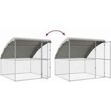  Kućica za pse s pohranom 3 pcs Srebrno 6 x 2 x 2 m Čelik | shoptok.hr