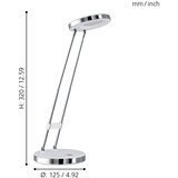 Eglo gexo stona lampa/1, led, 3w, 220lm, bela/hrom QV3XQMM | Eponuda.com