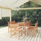  5-dijelni vrtni blagovaonski set od masivne tikovine | shoptok.hr