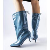 Gemre Blue low-heeled boots Clinton | Shoptok.si