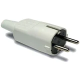 Strujni utikač 4.8mm Schuko, 2P+E, 16A/250V, bijeli - 1104-B